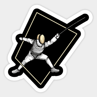 Performing A Flèche Or Riposte At Fencing Sticker